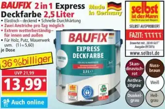 Norma BAUFIX 2 in 1 Express Deckfarbe 2,5 Liter Angebot