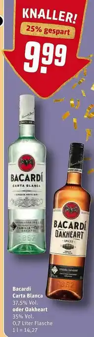 REWE Bacardi Carta Blanca Oder Oakheart Angebot