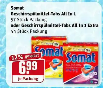 REWE Somat Geschirrspulmittel-tabs All In 1 Oder Geschirrspulmittel-tabs All In 1 Extra Angebot