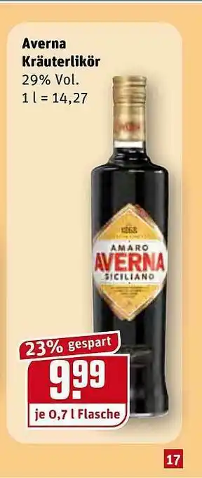 REWE Averna Kräuterlikör Angebot