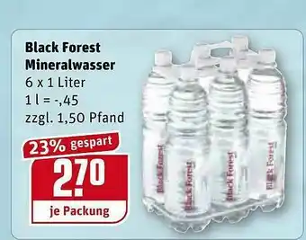 REWE Black Forest Minerlwasser Angebot