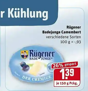 REWE Rügener Badejunge Camembert Angebot