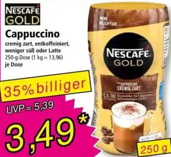 Norma NESCAFE GOLD Cappuccino 250 g Dose Angebot