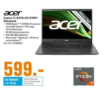 Saturn Acer Aspire 3 (a315-23-r1ep) Notebook Angebot