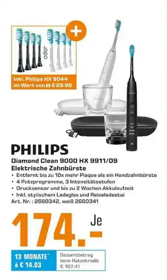 Saturn Philips Diamond Clean 9000 Hx 9911-09 Elektrische Zahnbürste Angebot