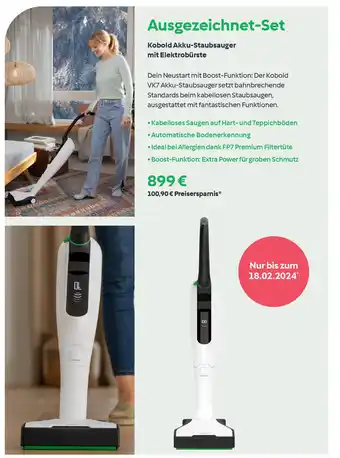 Vorwerk Kobold Akku-Staubsauger mit Elektrobürste VK7 Angebot