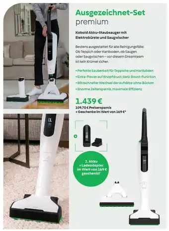 Vorwerk Kobold Akku-Staubsauger mit Elektrobürste und Saugwischer Angebot