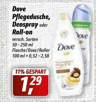 Simmel Dove Pflegedusche, Deospray Oder Roll-on Angebot