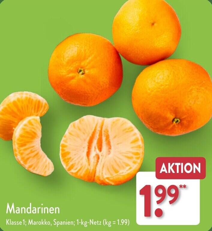 Mandarinen 1 kg Netz Angebot bei Aldi Nord