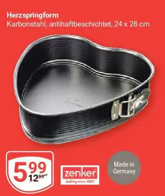 Globus Herzspringform Karbonstahl, antihaftbeschichtet, 24 x 28 cm Angebot