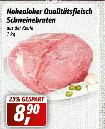 Simmel Hohenloher Qualitätsfleisch Schweinebraten Angebot