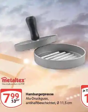 Globus metaltex Hamburgerpresse Angebot
