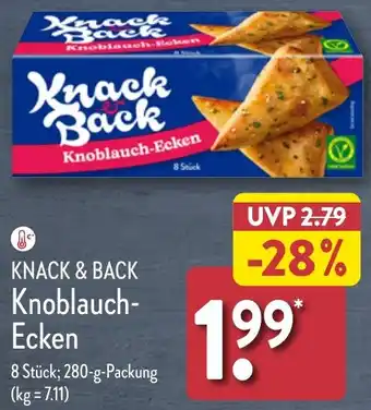 Aldi Nord KNACK & BACK Knoblauch-Ecken 280 g Packung Angebot