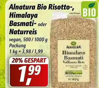 Simmel Alnatura Bio Risotto-, Himalaya Basmati- Oder Naturreis Angebot