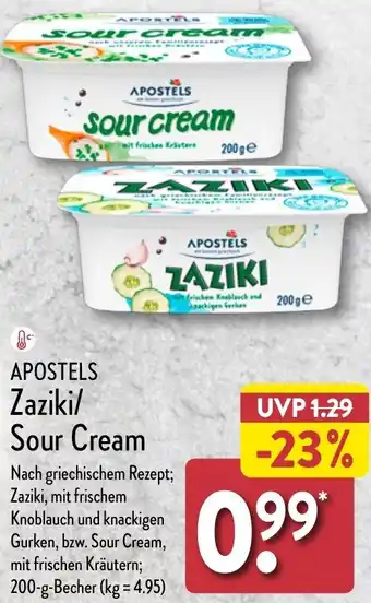 Aldi Nord APOSTELS Zaziki/Sour Cream 200 g Becher Angebot