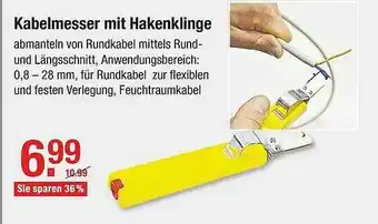 V Baumarkt Kabelmesser Mit Hakenklinge Angebot