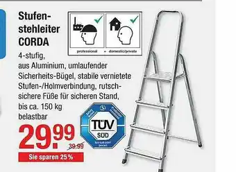 V Baumarkt Stufenstehleiter Corda Angebot