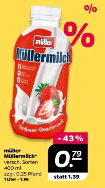 NETTO müller Müllermilch versch. Sorten 400 ml Angebot