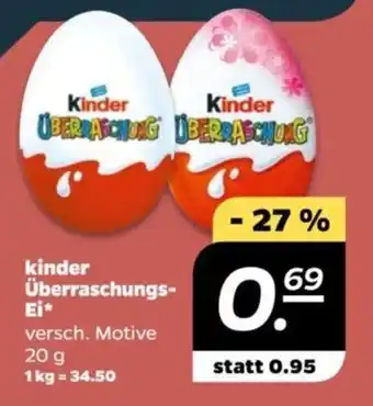 NETTO kinder Überraschungs-Ei versch. Motive 20 g Angebot