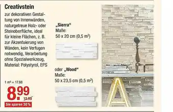 V Baumarkt Creativstein „sierra“, „wood“ Angebot