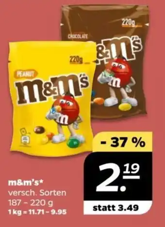 NETTO m&m's versch. Sorten 187 - 220 g Angebot