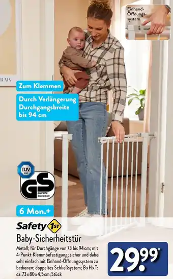 Aldi Nord Safety 1st Baby-Sicherheitstür Angebot