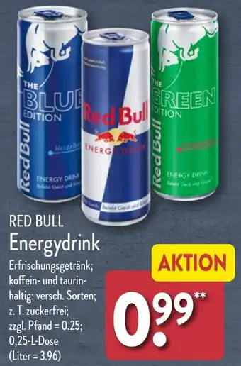 Aldi Nord RED BULL Energydrink 0,25 l Dose Angebot