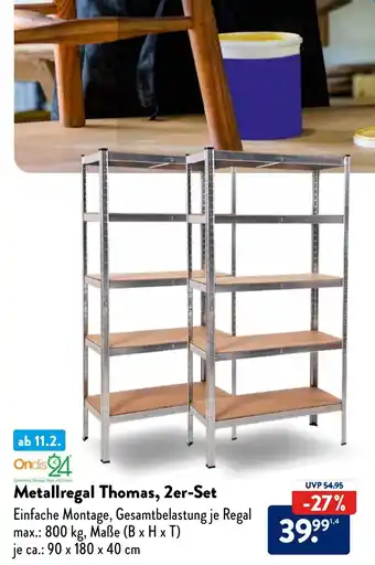 Aldi Nord Metallregal Thomas, 2er-Set Angebot