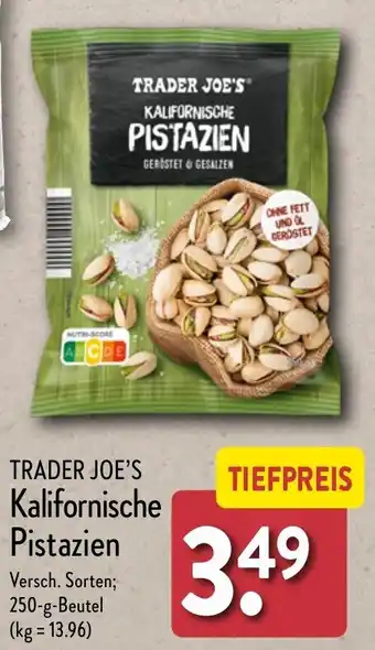 Aldi Nord TRADER JOE'S Kalifornische Pistazien 250 g Beutel Angebot