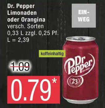 Marktkauf Dr. Pepper Limonaden oder Orangina Angebot