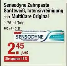 V Markt Sensodyne Zahnpasta Sanftweiß, Intensivreinigung Oder Multicare Original Angebot