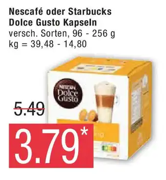 Marktkauf Nescafé oder Starbucks Dolce Gusto Kapseln 96 - 256 g Angebot