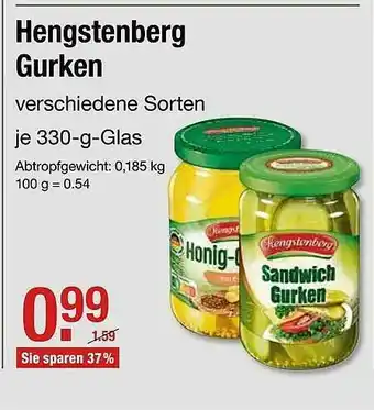 Vitalia Hengstenberg Gurken Angebot