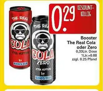 WEZ Booster The Real Cola Oder Zero Angebot