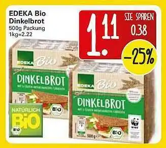 WEZ Edeka Bio Dinkelbrot Angebot