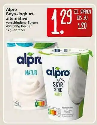 WEZ Alpro Soya Joghurt Alternative Angebot