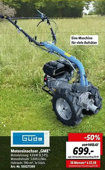 Lidl Güde Motoreinachser Gme Angebot