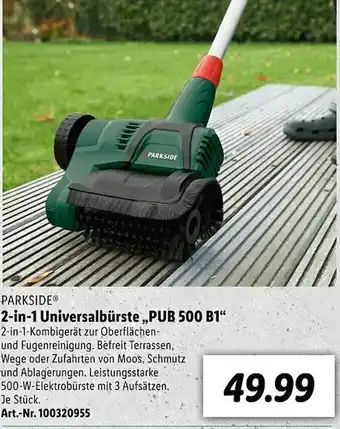 Lidl Parkside 2in1 Universalbürste „pub 500b1” Angebot