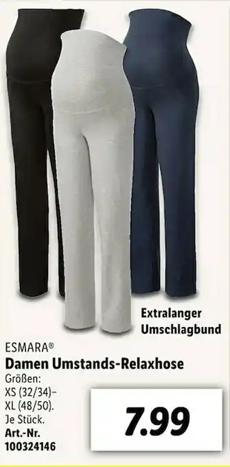 Lidl Esmara Damen Umstands-relaxhose Angebot