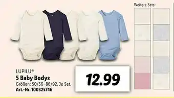 Lidl Lupilu 5 Baby Bodys Angebot