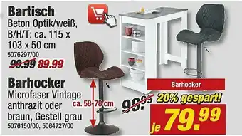 Poco Bartisch, Barhocker Angebot