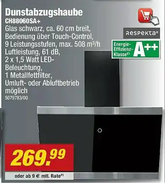 Poco Dunstabzugshaube CH88060SA+ Angebot