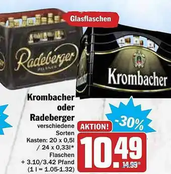 AEZ Krombacher Oder Radeberger Angebot