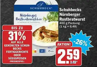 AEZ Schuhbecks Nürnberger Rostbratwurst Angebot