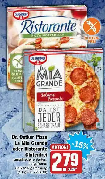 AEZ Dr. Oetker Pizza La Mia Grande Oder Ristorante Glutenfrei Angebot