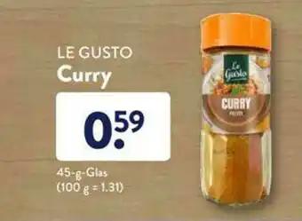 Aldi Süd Le Gusto Curry Angebot