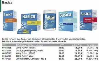 Aliva Basica Angebot