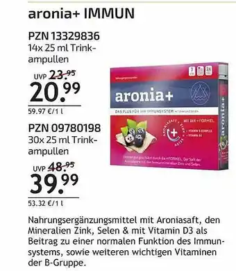 Aliva Aronia+ Immun Angebot