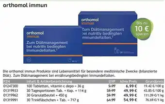 Aliva Orthomol Immun Angebot