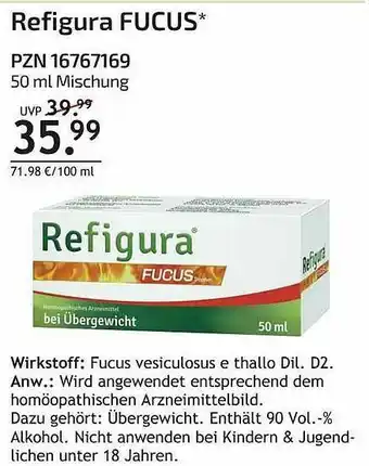 Aliva Refigura Fucus Angebot